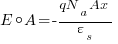 E circ A = -{qN_a Ax}/{varepsilon_s}